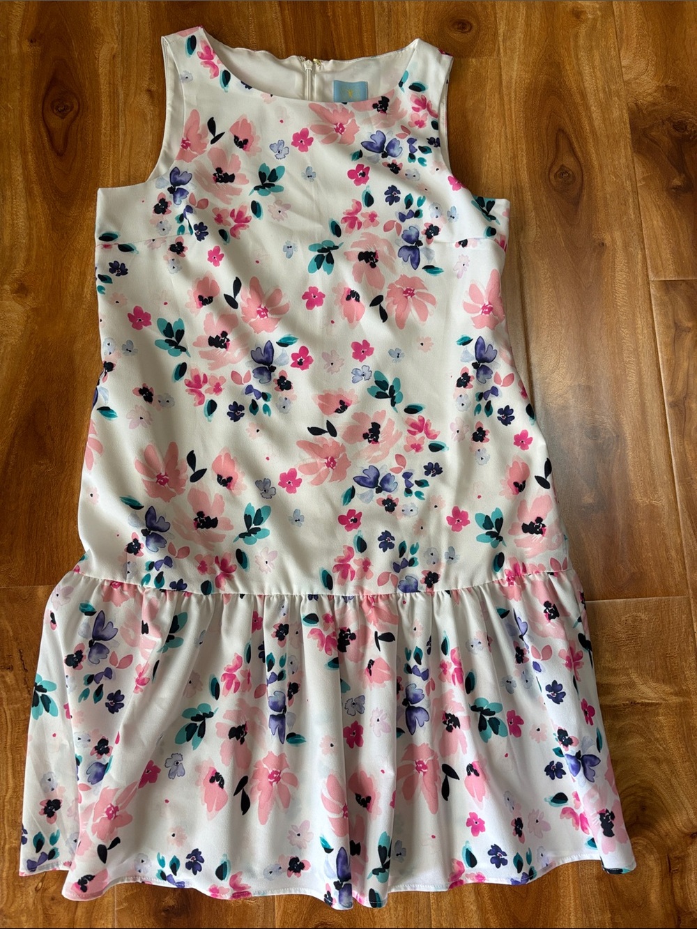 CeCe cream Branded Label with Pink/Purple/Teal Floral Accent